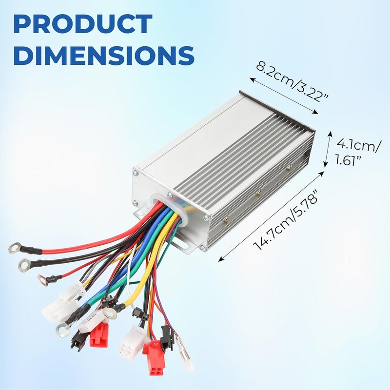 KH866 Dual Mode 12-Tube 48V 60V 64V 72V 1000W 1500W Brushless Motor Speed Controller DC Universal Replacement for High Power E-Bike Scooter (Silver) - Image 2